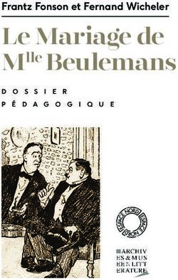 Le Mariage de Mlle Beulemans - Frantz Fonson et Fernand Wicheler - Espace Nord