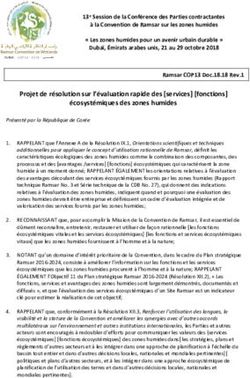 Projet de résolution sur l'évaluation rapide des services fonctions écosystémiques des zones humides - Ramsar