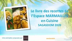 Le livre des recettes de l'Espace MARMAILLES en Cuisine - SAGASDOM 2020 Une animation propos&eacute;e par