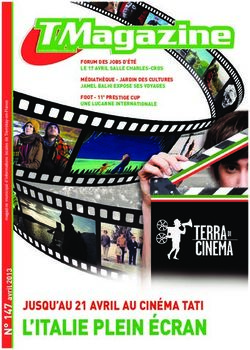 L'ITALIE PLEIN ÉCRAN JUSQU'AU 21 AVRIL AU CINÉMA TATI - Ville de Tremblay-en-France