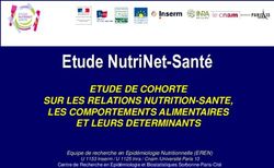 Etude NutriNet-Santé ETUDE DE COHORTE SUR LES RELATIONS NUTRITION-SANTE, LES COMPORTEMENTS ALIMENTAIRES ET LEURS DETERMINANTS - Etude ...
