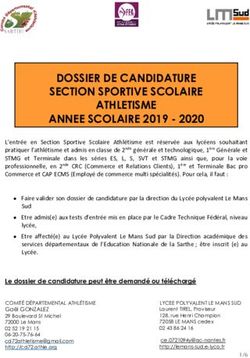 DOSSIER DE CANDIDATURE SECTION SPORTIVE SCOLAIRE ATHLETISME ANNEE SCOLAIRE 2019 2020 - Lyc&eacute;e Le Mans Sud
