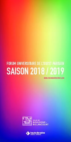 SAISON 2018 / 2019 forum universitaire De L'ouest Parisien - fudop