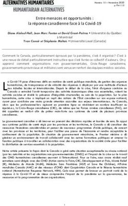 Entre menaces et opportunit&eacute;s : la r&eacute;ponse canadienne face &agrave; la Covid-19 - Alternatives ...