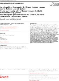 Stratigraphie et Quaternaire de l'île aux Coudres, estuaire moyen du Saint-Laurent, Québec Quaternary Stratigraphy of Île aux Coudres, Middle St ...
