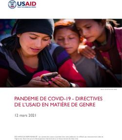 PANDEMIE DE COVID-19 - DIRECTIVES DE L'USAID EN MATIÈRE DE GENRE