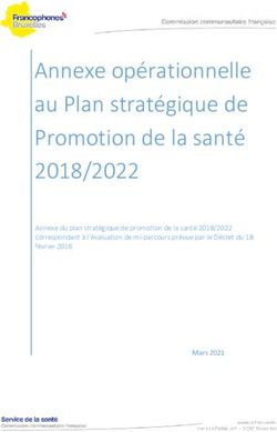 Annexe op&eacute;rationnelle au Plan strat&eacute;gique de Promotion de la sant&eacute; 2018/2022 - Annexe du plan strat&eacute;gique de promotion de la sant&eacute; 2018/2022 ...