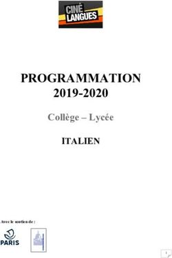 PROGRAMMATION 2019-2020 - Collège - Lycée ITALIEN - Cinélangues