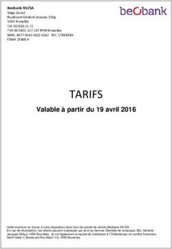 TARIFS Valable à partir du 19 avril 2016 - Beobank