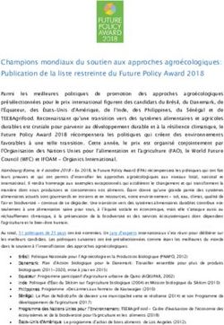 Champions mondiaux du soutien aux approches agroécologiques: Publication de la liste restreinte du Future Policy Award 2018