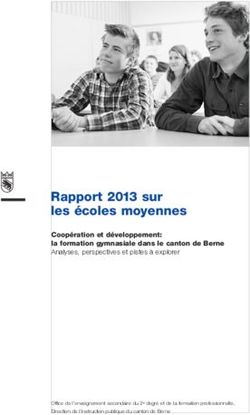 Rapport 2013 sur les écoles moyennes