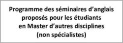 Programme des séminaires d'anglais proposés pour les étudiants en Master d'autres disciplines (non spécialistes)