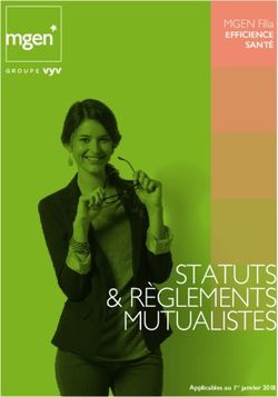 STATUTS & RÈGLEMENTS MUTUALISTES - MGEN Filia EFFICIENCE SANTÉ - Maif