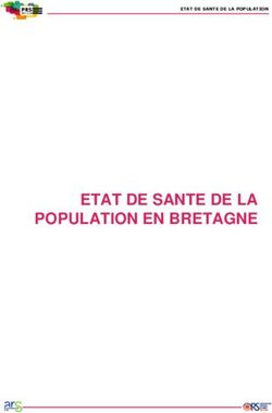ETAT DE SANTE DE LA POPULATION EN BRETAGNE - ARS Bretagne