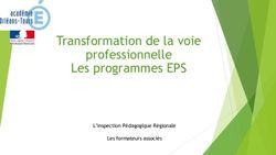 Transformation de la voie professionnelle Les programmes EPS - L'inspection Pédagogique Régionale Les formateurs associés - Académie ...