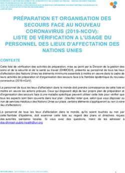 PRÉPARATION ET ORGANISATION DES SECOURS FACE AU NOUVEAU CORONAVIRUS (2019-NCOV): LISTE DE VÉRIFICATION A L'USAGE DU PERSONNEL DES LIEUX ...
