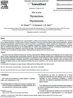 Thyrotoxicose Thyrotoxicosis - Mise au point - SRLF