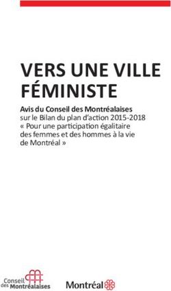 Vers une Ville f&eacute;ministe - Avis du Conseil des montr&eacute;alaises sur le Bilan du plan d'action 2015-2018 " Pour une participation &eacute;galitaire des ...