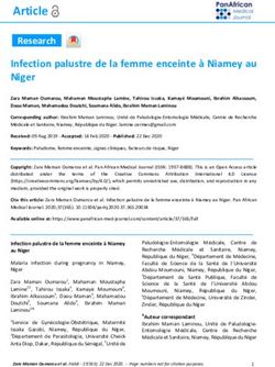 Article - Infection palustre de la femme enceinte &agrave; Niamey au Niger
