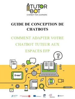 GUIDE DE CONCEPTION DE CHATBOTS - COMMENT ADAPTER VOTRE CHATBOT TUTEUR AUX ESPACES EFP - TutorBot