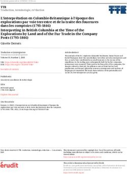 L'interpr&eacute;tation en Colombie-Britannique &agrave; l'&eacute;poque des explorations par voie terrestre et de la traite des fourrures dans les comptoirs ...