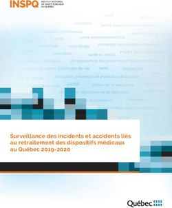 Surveillance des incidents et accidents liés au retraitement des dispositifs médicaux au Québec 2019-2020