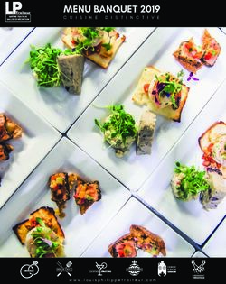 MENU BANQUET 2019 CUISINE DISTINCTIVE - Louis-Philippe Traiteur