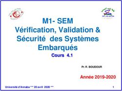M1- SEM Vérification, Validation & Sécurité des Systèmes Embarqués - Cours 4.1 Année 2019-2020