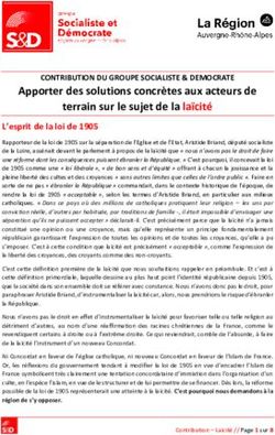 Apporter des solutions concrètes aux acteurs de terrain sur le sujet de la laïcité