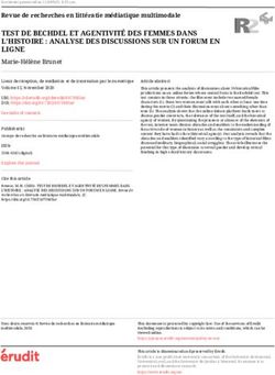 TEST DE BECHDEL ET AGENTIVIT&Eacute; DES FEMMES DANS L'HISTOIRE : ANALYSE DES DISCUSSIONS SUR UN FORUM EN LIGNE - &Eacute;rudit