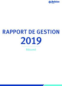2019 RAPPORT DE GESTION - Résumé - Baloise Group