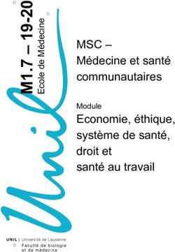 MSC - Médecine et santé communautaires - Module - UNIL