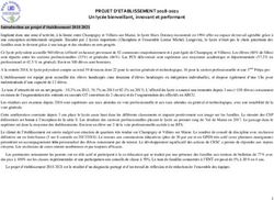 PROJET D'ETABLISSEMENT 2018-2021 - Un lycée bienveillant, innovant et performant