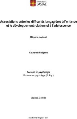 Associations entre les difficultés langagières à l'enfance et le développement relationnel à l'adolescence - Mémoire doctoral Catherine Hodgson ...