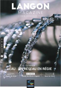 EAU : UN RÉSEAU EN RÉGIE - DOSSIER ÉCONOMIE ÉDUCATION - Ville de Langon