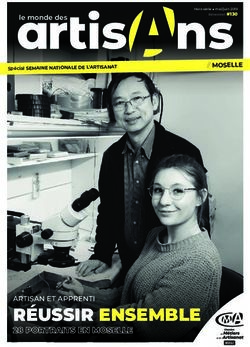 Artis ns - R&Eacute;USSIR ENSEMBLE ARTISAN ET APPRENTI - CMA Moselle