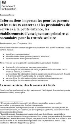 Informations importantes pour les parents et les tuteurs concernant les prestataires de services à la petite enfance, les établissements ...