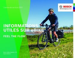 INFORMATIONS UTILES SUR eBIKE - FEEL THE FLOW Gamme de services 2021 - Bosch eBike Systems