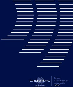Rapport d'investissement responsable 2020 - Banque de France