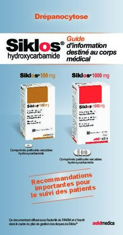 Guide d'information destin&eacute; au corps m&eacute;dical - Dr&eacute;panocytose - ANSM