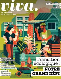 NOTRE GRAND D&Eacute;FI Transition &eacute;cologique : viva.villeurbanne.fr - Cap'Com