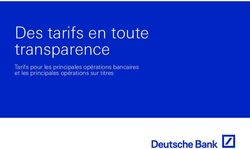 Des tarifs en toute transparence - Tarifs pour les principales opérations bancaires et les principales opérations sur titres - Deutsche Bank