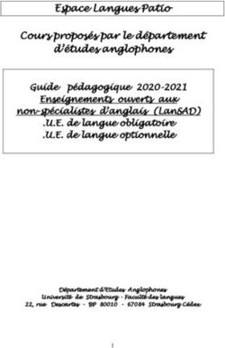 Espace Langues Patio Cours proposés par le département d'études anglophones