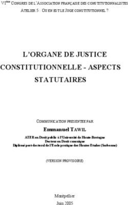 L'ORGANE DE JUSTICE CONSTITUTIONNELLE - ASPECTS STATUTAIRES