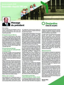 Message du président Ensemble depuis 120 ans - Revue annuelle 2020 - Desjardins