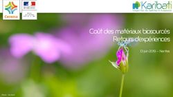 Coût des matériaux biosourcés Retours d'expériences - 13 juin 2019 - Nantes Photo : Karibati - Cerema