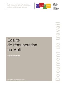 Egalité de rémunération au Mali - Dominique Meurs DECLARATION/WP/05/2001