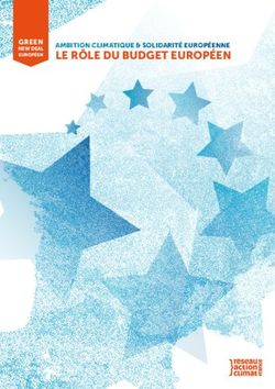 LE R&Ocirc;LE DU BUDGET EUROP&Eacute;EN - AMBITION CLIMATIQUE & SOLIDARIT&Eacute; EUROP&Eacute;ENNE GREEN NEW DEAL EUROP&Eacute;EN - R&eacute;seau Action Climat