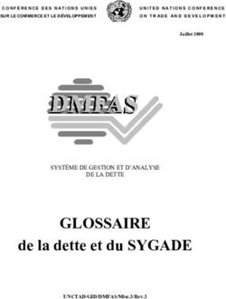 GLOSSAIRE de la dette et du SYGADE - UNCTAD