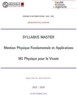 SYLLABUS MASTER Mention Physique Fondamentale et Applications M1 Physique pour le Vivant 2019 / 2020